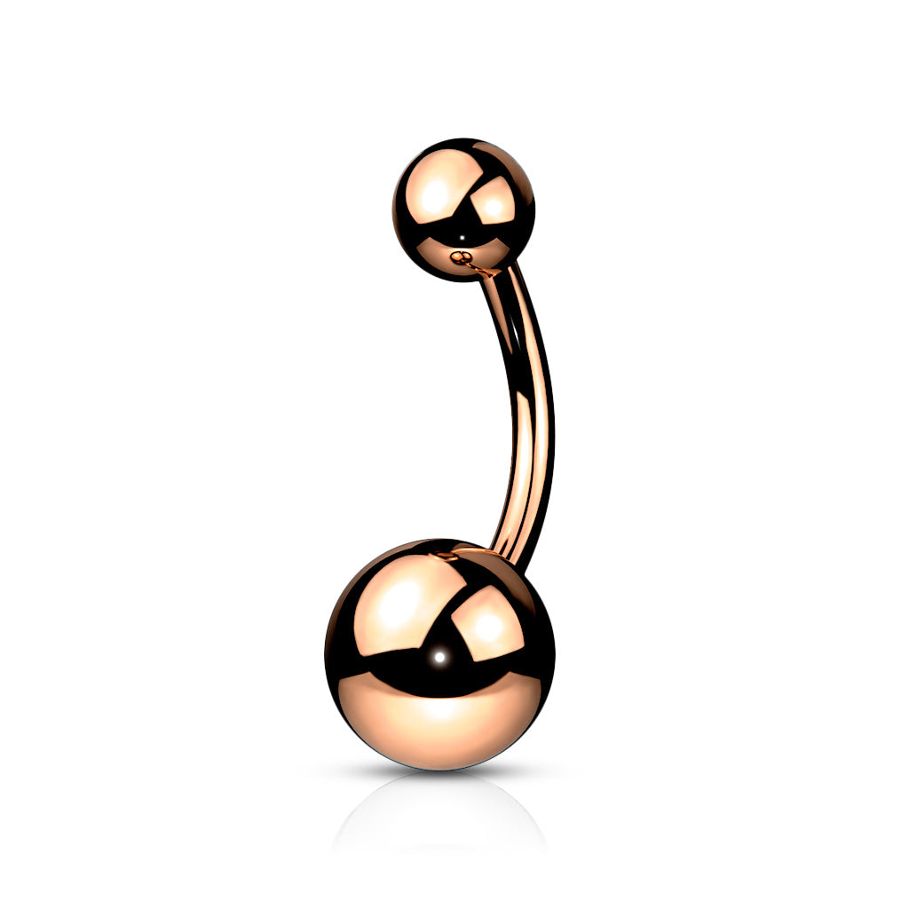Implant Grade Titanium Externally Threaded Ball Belly Button Ring
